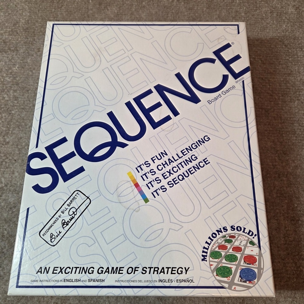 Sequence Board Game Jax Ltd Strategy Game 8002 2-12 Players